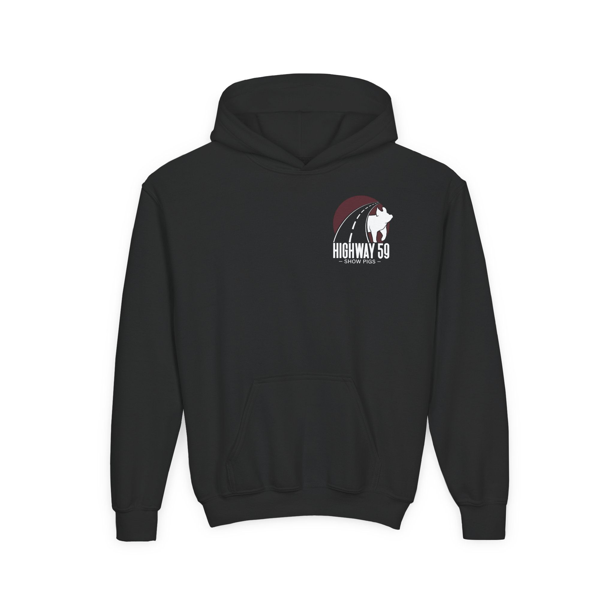 Youth Heavy Blend Gildan Hooded Sweatshirt - Highway 59 Show Pigs