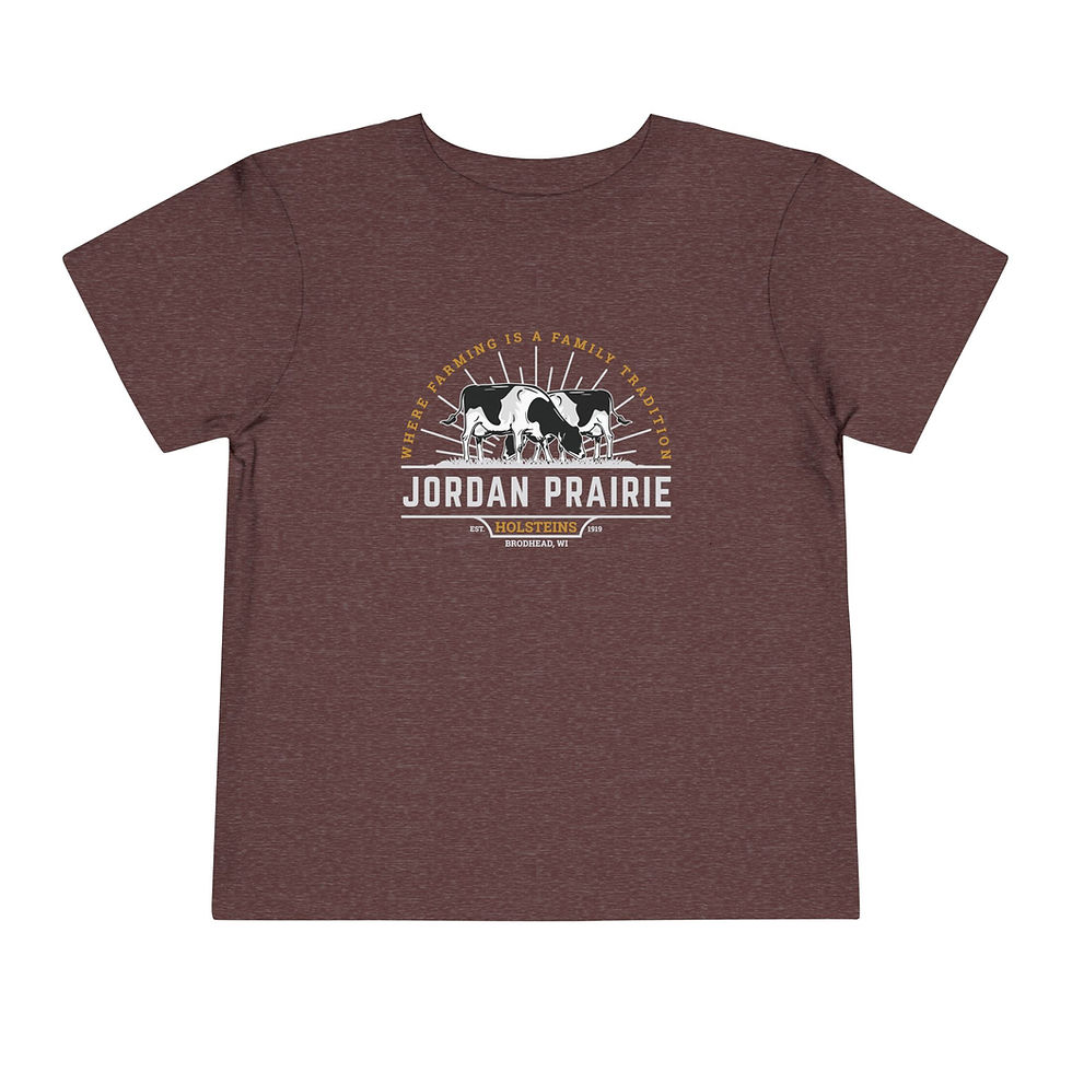 Thumbnail: Toddler Bella & Canvas Short Sleeve Tee - Jordan Prairie Holsteins