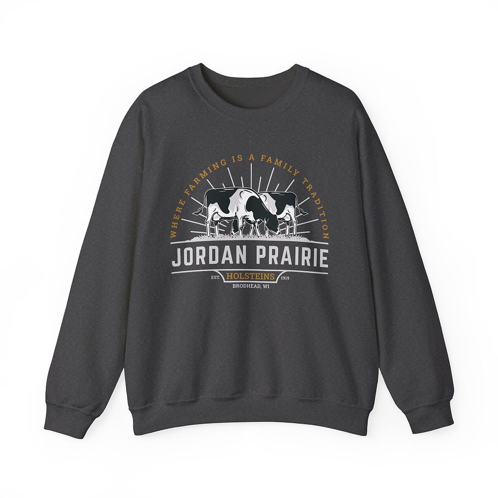 Thumbnail: Adult Gildan Heavy Blend™ Crewneck Sweatshirt - Jordan Prairie Holsteins