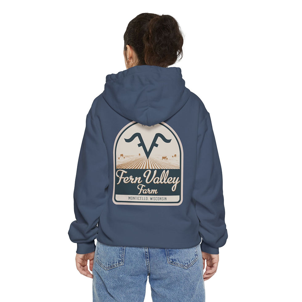 Thumbnail: Comfort Colors Hooded Sweatshirt - Fern Valley Farm