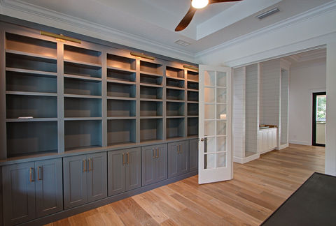 Library in Luxury Coastal Craftsman Home in Florida