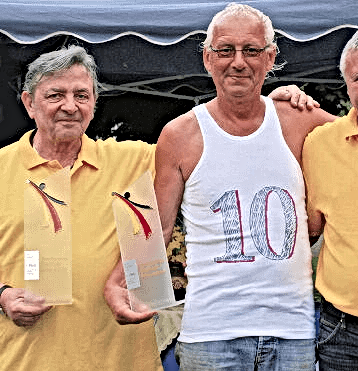 Deutscher Meister Petanque 55+ 2011 Bielefeld-Brackwede, Klaus Eschbach, Klaus Mohr, Rolando Jecle