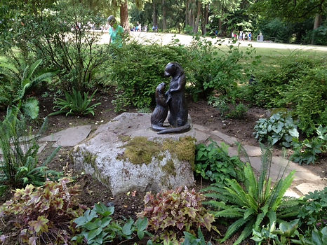 Otter statue in Pfingst Animal Acres Park.
