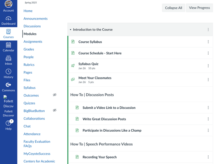 Course Information Module