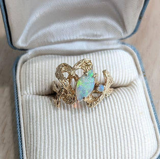 14kt YelloqwGold Marquise Opal Ring