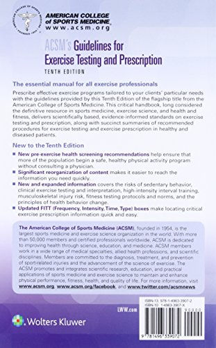Acsm Guidelines Exercise Testing Prescription