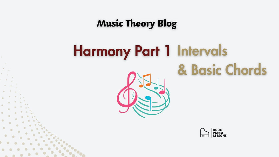 Harmony part 1 : Intervals & basic chords