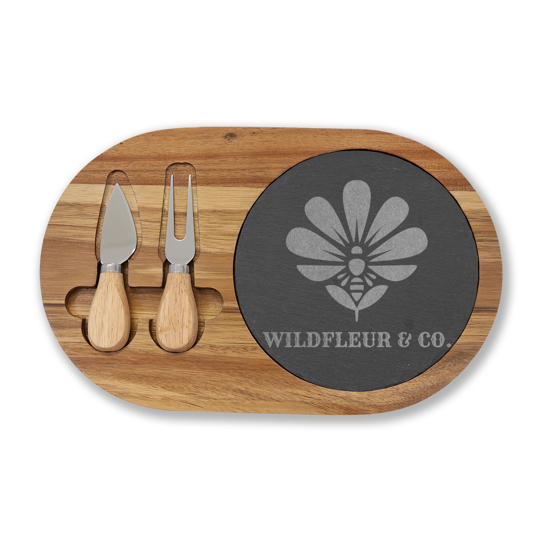 Wildfleur & Co. engraved charcuterie board