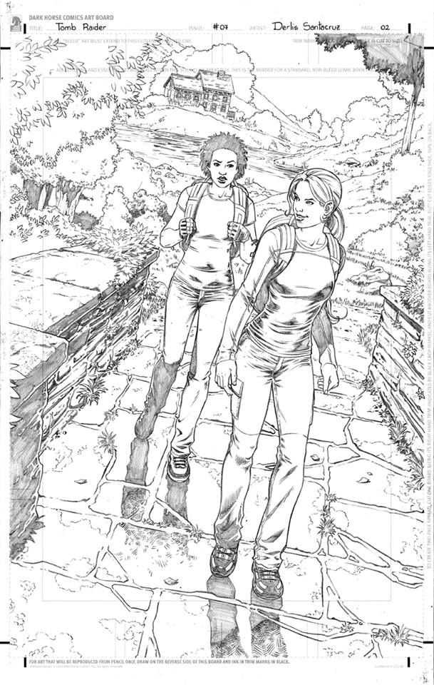 Derlis Santacruz shows us his work on the new Tomb Raider comic #07
