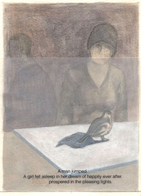 A man jumped, 2021, 13x18cm, acylic and inkjet print on paper.jpeg