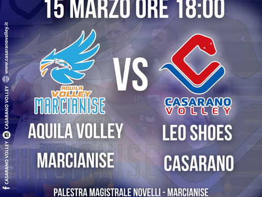 LEO SHOES CASARANO: TRASFERTA DELICATA CONTRO MARCIANISE