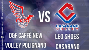 LEO SHOES CASARANO: SABATO SI VA A POLIGNANO PER UNA SFIDA AD ALTA INTENSITÀ