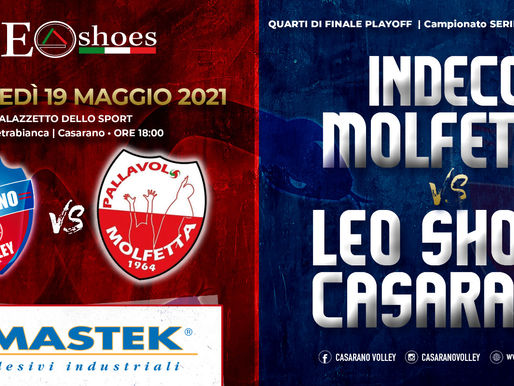 LEO SHOES CASARANO, AL VIA I QUARTI DI FINALE: ARRIVA IL MOLFETTA!