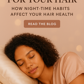 Mixed-race woman with healthy curly hair sleeping peacefully on a silk pillowcase, representing the benefits of night-time hair care and protective sleep routines.