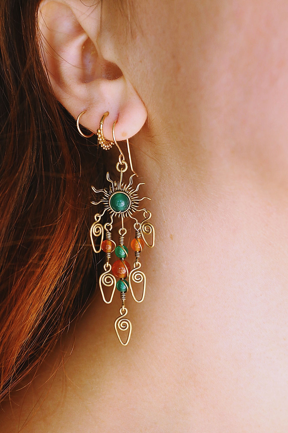Miniature : Boucles d'oreilles aztèque