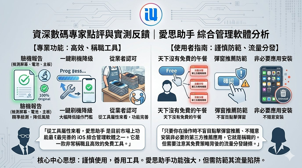愛思助手專家點評與實測反饋