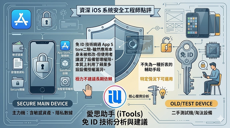 專家點評如愛思助手的第三方助手的免 ID 技術