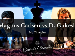 Magnus Carlsen vs D. Gukesh - My Thoughts