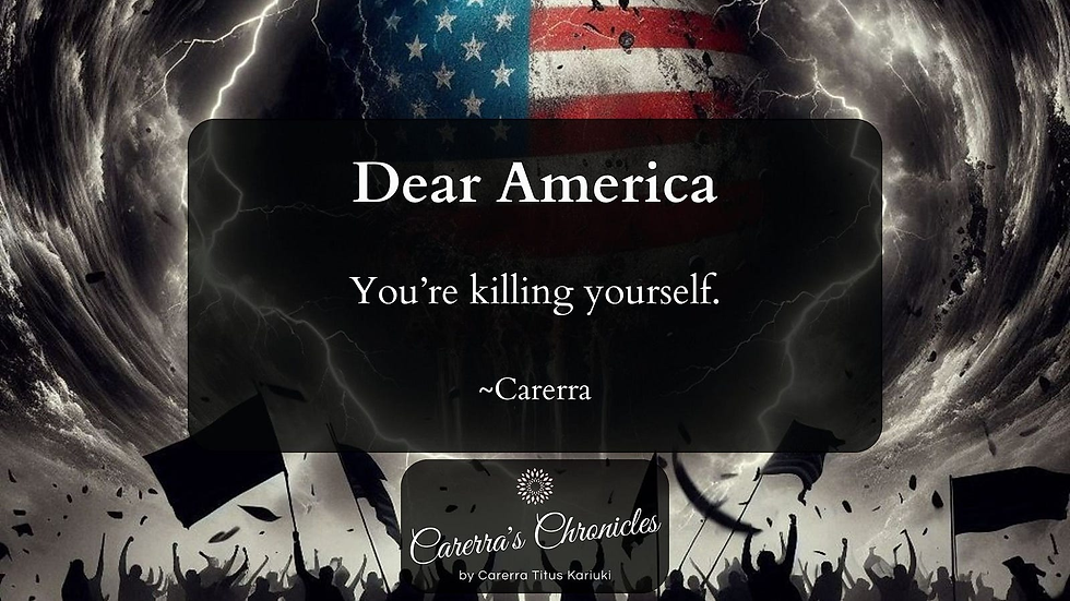 A blizzard and a revolt with the American flag in the center.