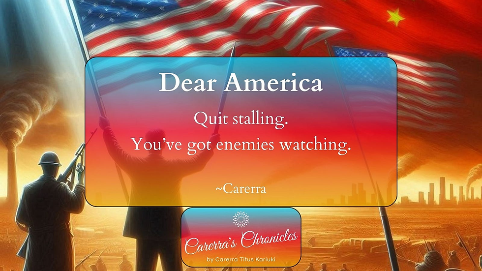 An American uprising during the industrial revolution with the American and Chinese flags in the background.