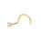 Miniatura: Piercing Nostril - Ponto de Luz Zircônia - 10.7mm (0.5mm) 💎 Ouro 18k 0.10g