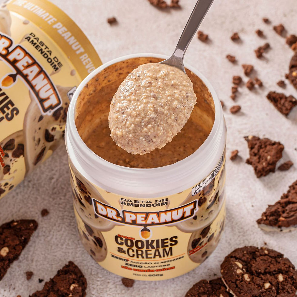 Miniatura: Pasta de amendoim Dr Peanut sabor Cookies & Cream - 600g