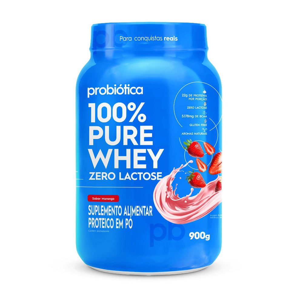 Miniatura: 100% Pure Whey Zero Lactose Probiótica - 900g