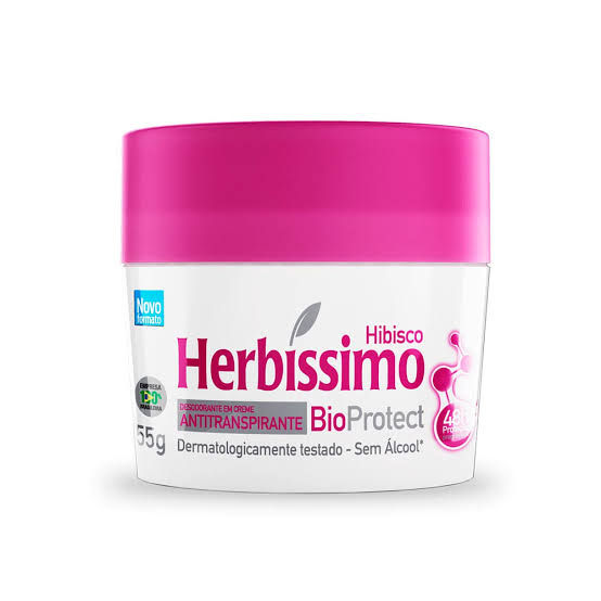 Desodorante Herbíssimo Creme Antitranspirante Bioprotect Hibisco - 55g