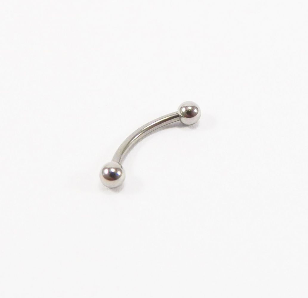 Piercing Micro Bell Curvo / Rosa Externa (1.2mm) 💎 Titânio