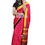 Thumbnail: ABiKA Red Body, Black Yellow Border Body Bandha Cotton Saree