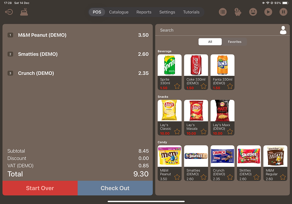POS in dark mode