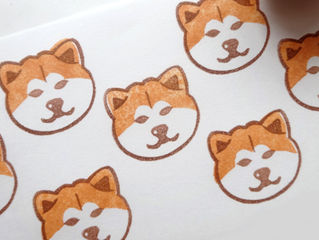 Akita inu rubber stamp
