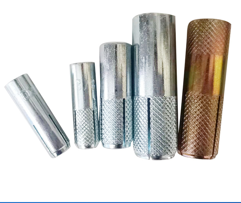 Silver and copper bolts in ascending sizes