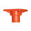 الصورة المصغرة: Orange pipe end protector | Hemispherical cap design | Temporary pipe plugging | Construction site safety accessories | Two-p