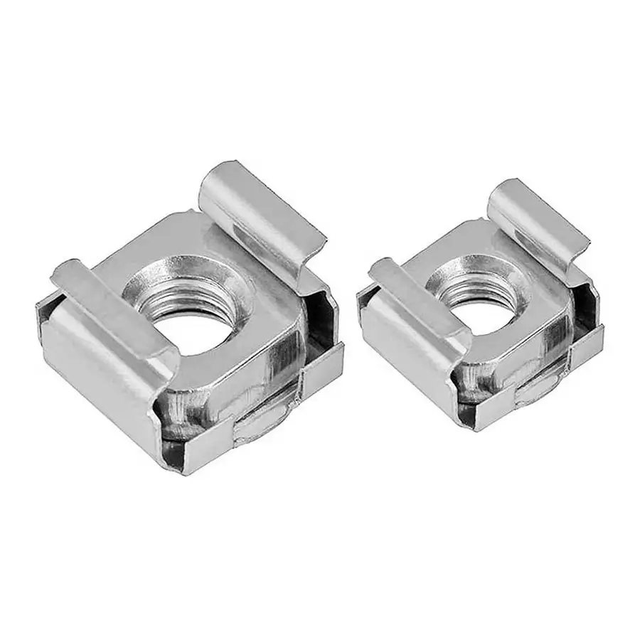 الصورة المصغرة: Two cage nuts size difference with clips