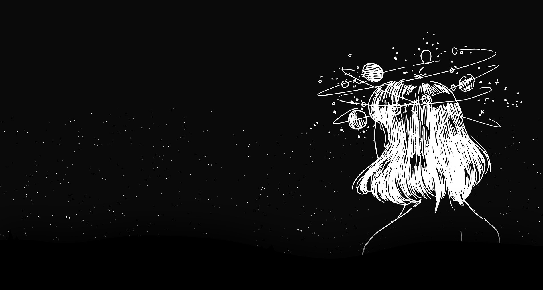 Girl with sketched graphic by Spark VFX Studios - Creative 3D design and multimedia production