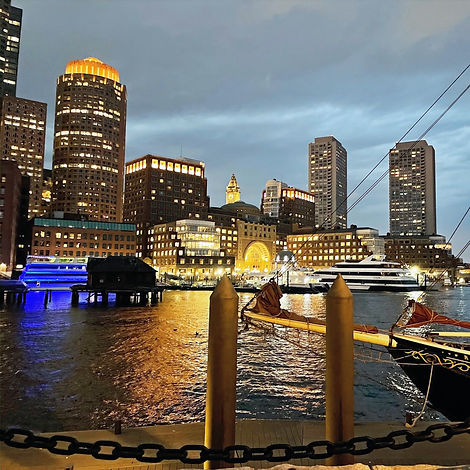 Boston Harbor Night View