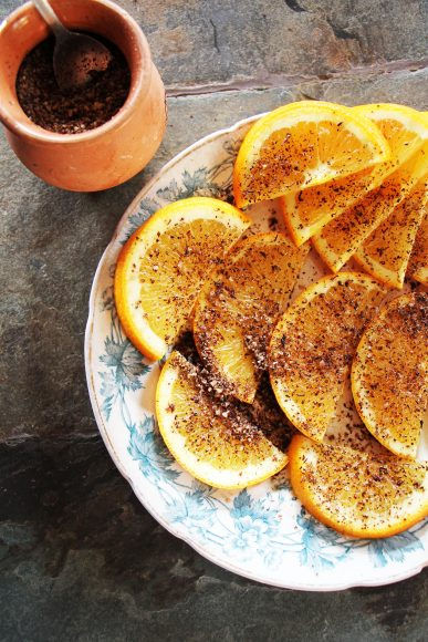 Sal de gusano is often sprinkled over orange slices to snack on alongside a dram of mezcal. Photo by: Emma Janzen