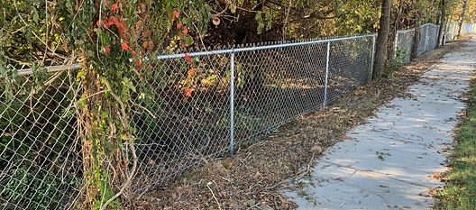 4ft tall residential grade galvanized chain link fence.