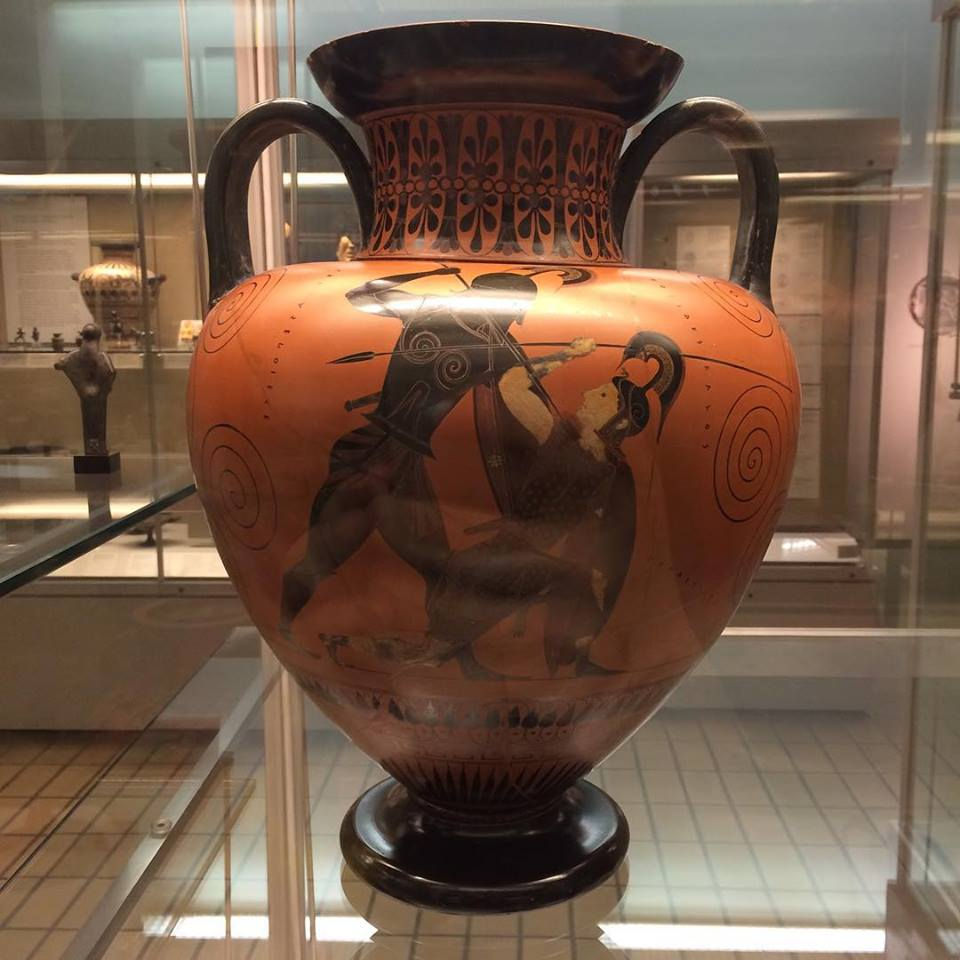 Achilles slays Penthesilea