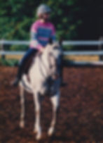 Leann and her first horse Shantilly in 1989. The horse who said 'no' to Leann more times than she could count!