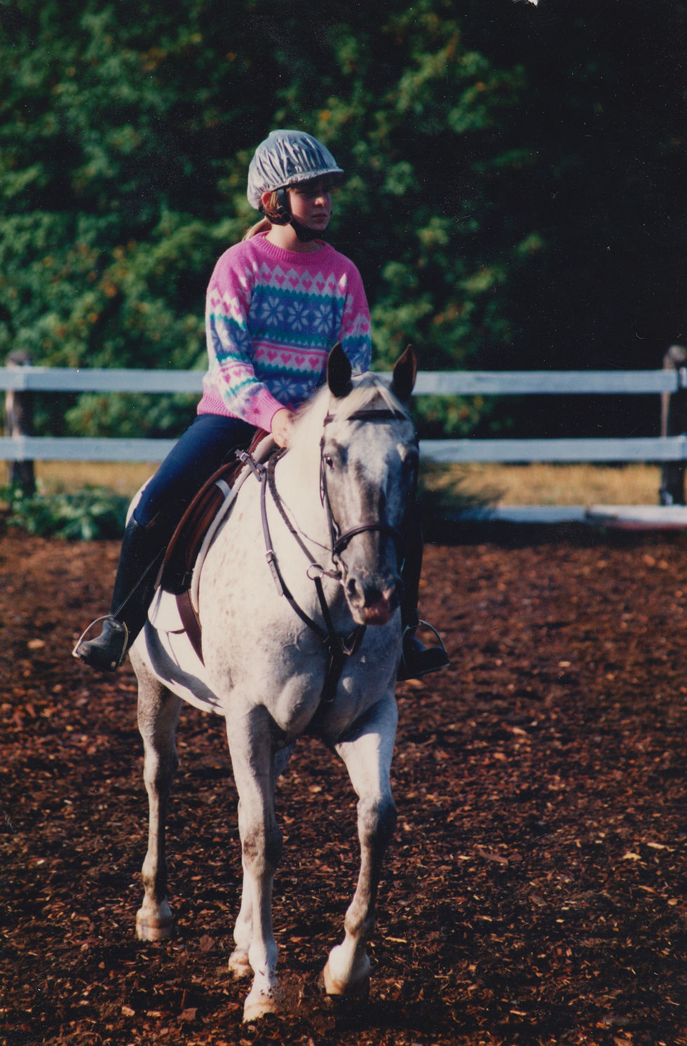Leann and her first horse Chantilly