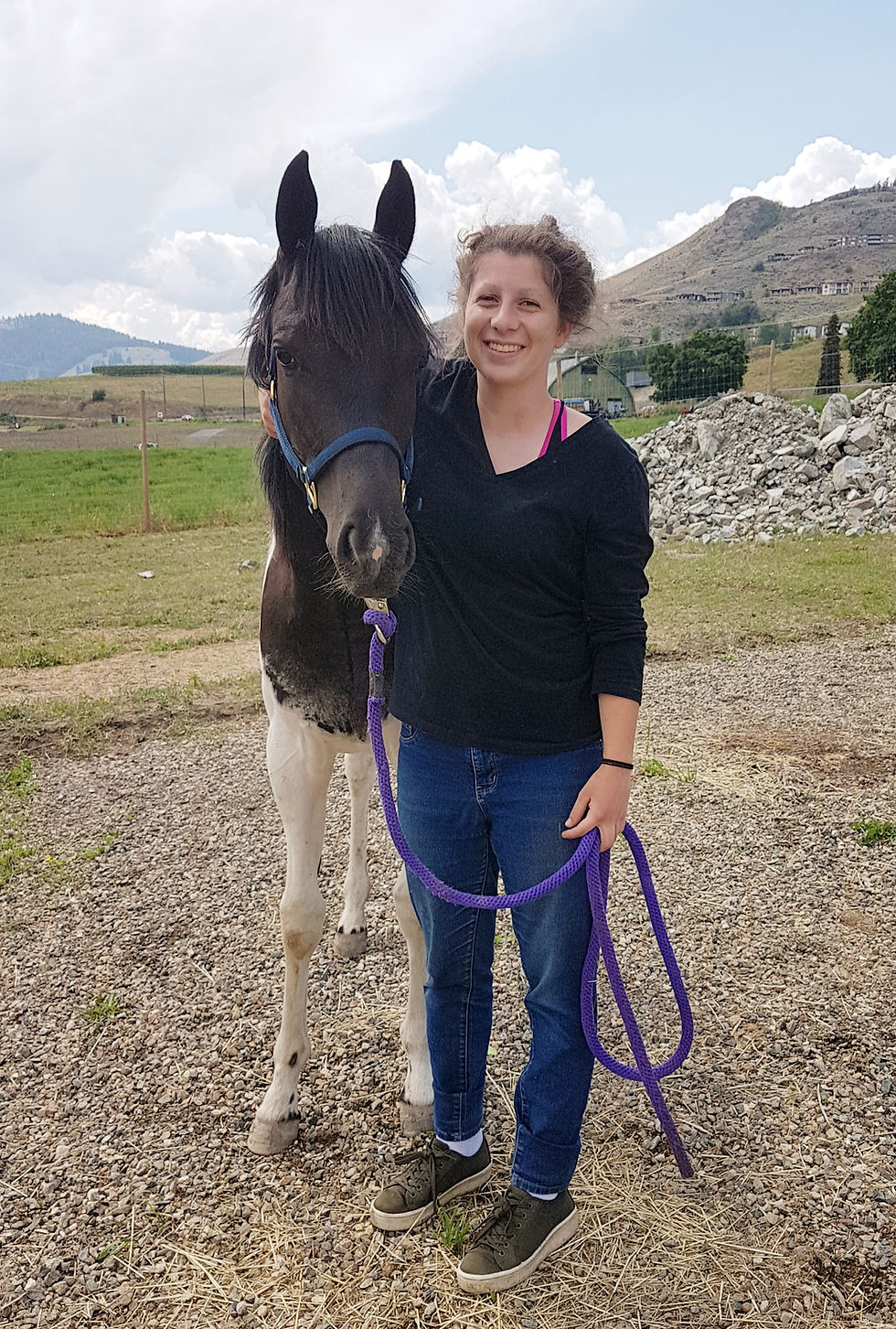 Cassie and her first horse Zoey