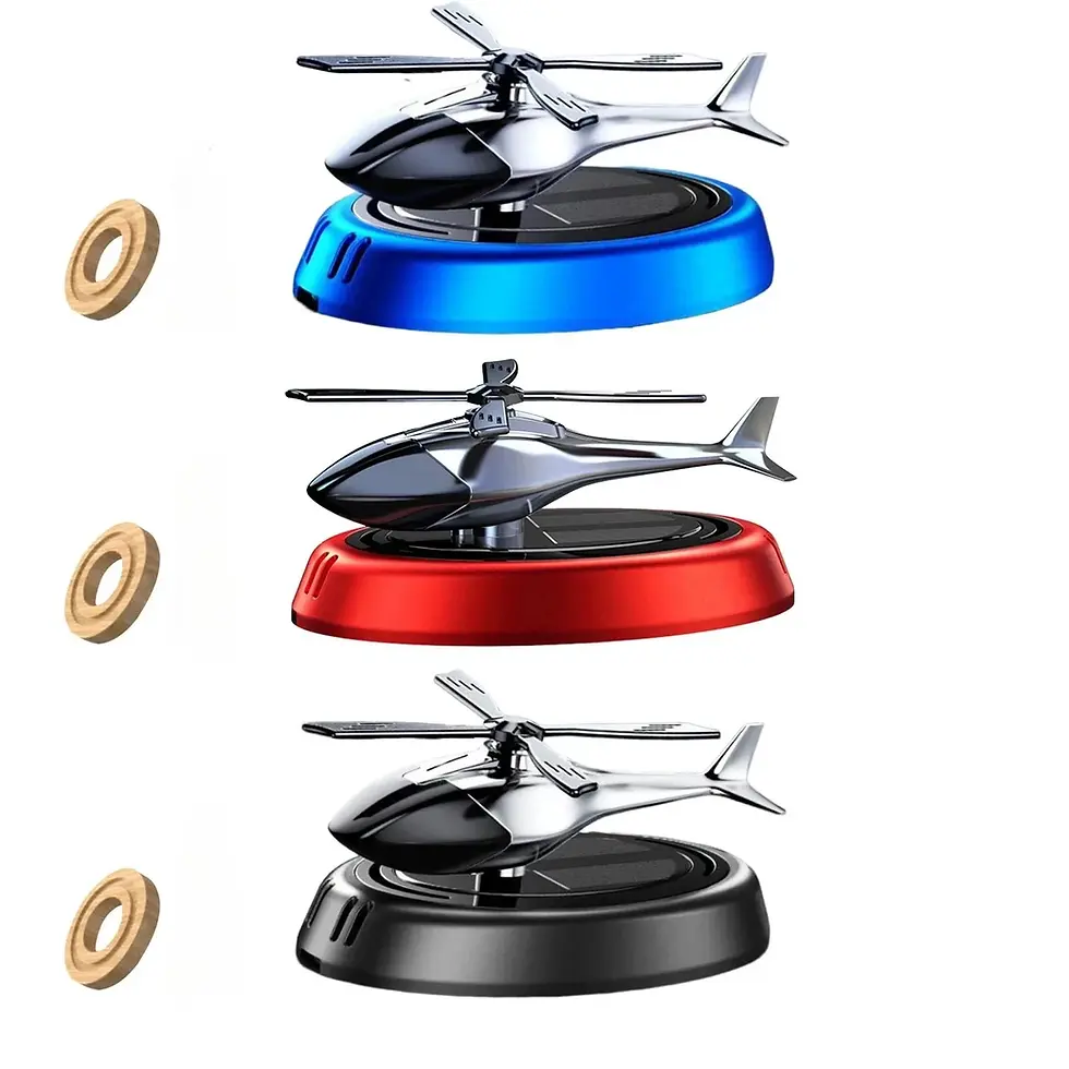 Thumbnail: Solar Car Air Freshener Perfume Helicopter Decor Interior Decor Solar Car