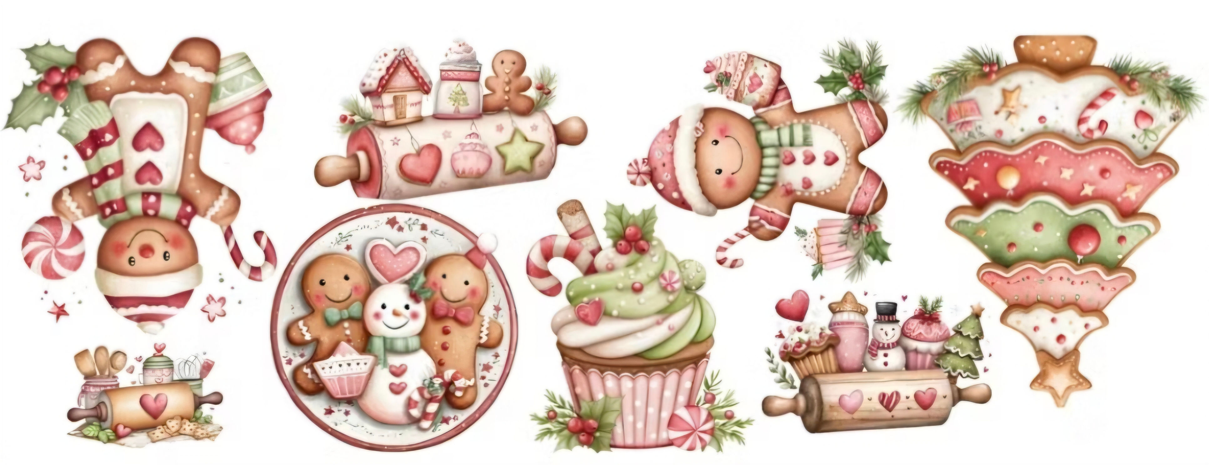 Adesivo Transfer UV Cupcake de Natal.