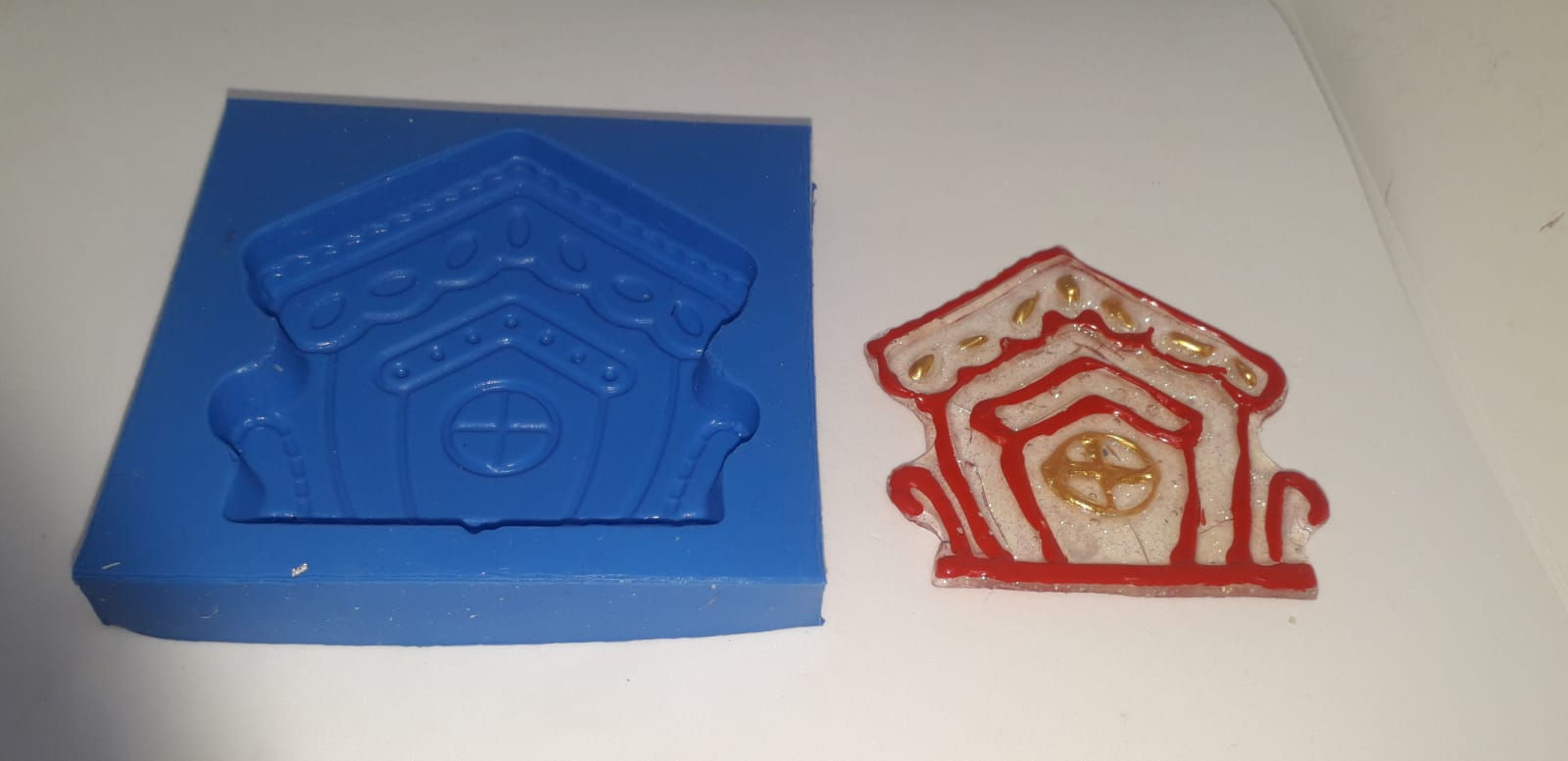 NATAL REF. 018 - Molde de silicone Casinha  de NATAL 05