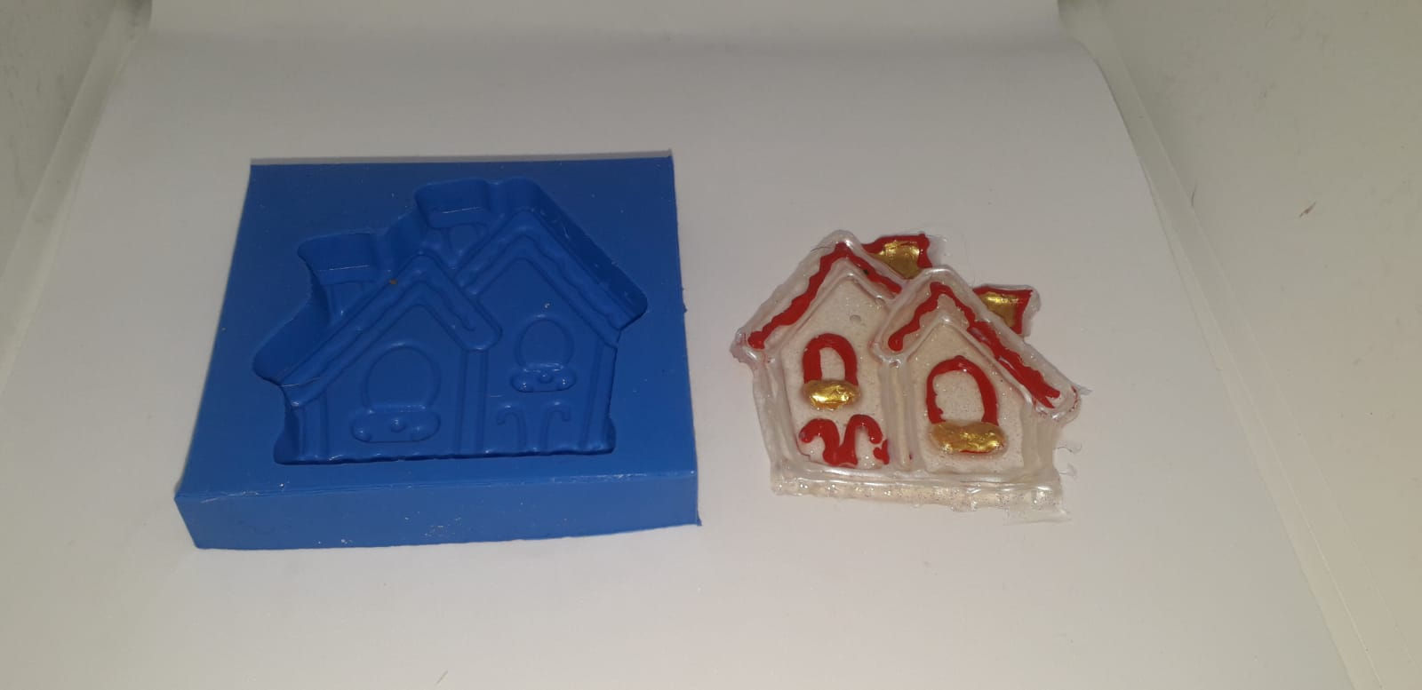 NATAL REF 015 - Molde de silicone  Casinha  de NATAL 02