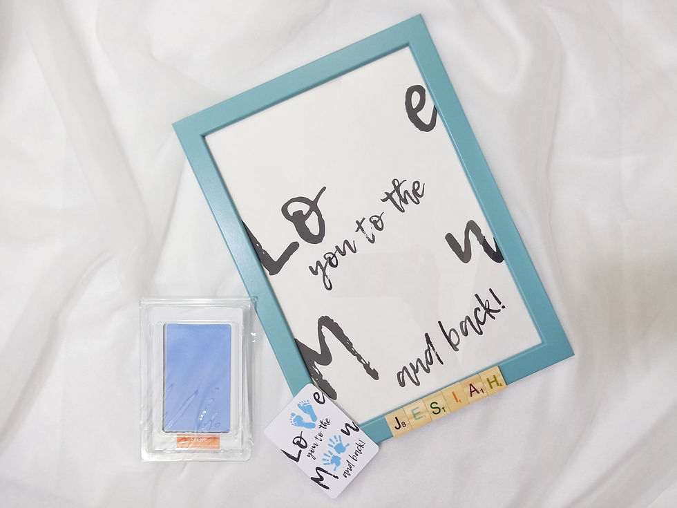 Thumbnail: PERSONALISED BABY HAND AND FOOTPRINT FRAME