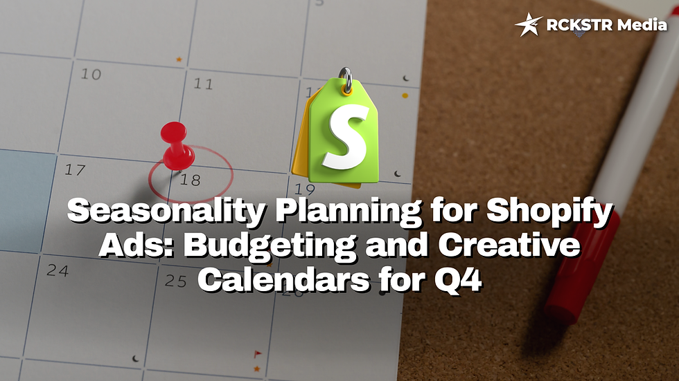 Shopify Q4 ad strategy budgeting and creative calendar