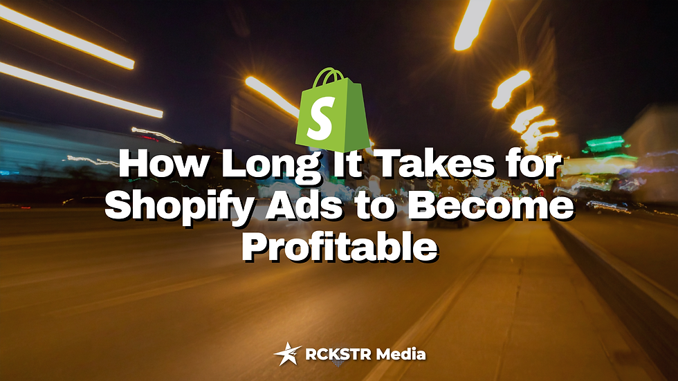 Shopify ads profitability timeline from 30 to 90 days